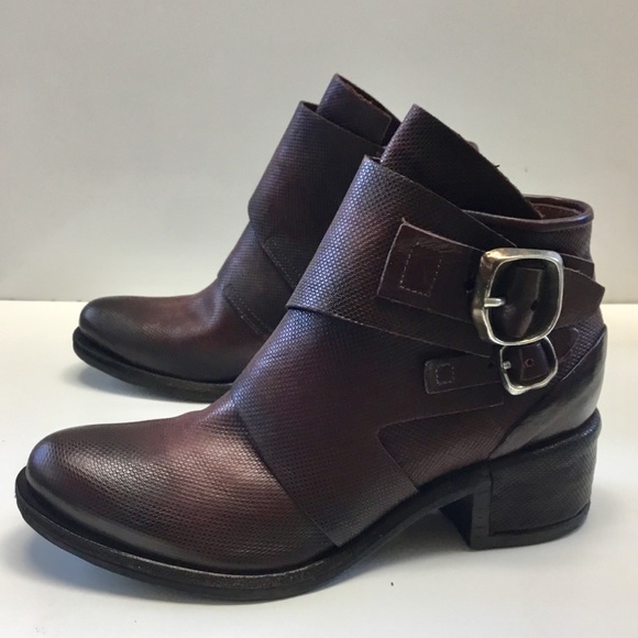 NWT A.S.98 Olin Ankle boots textured leather (40) 10 - Picture 4 of 14